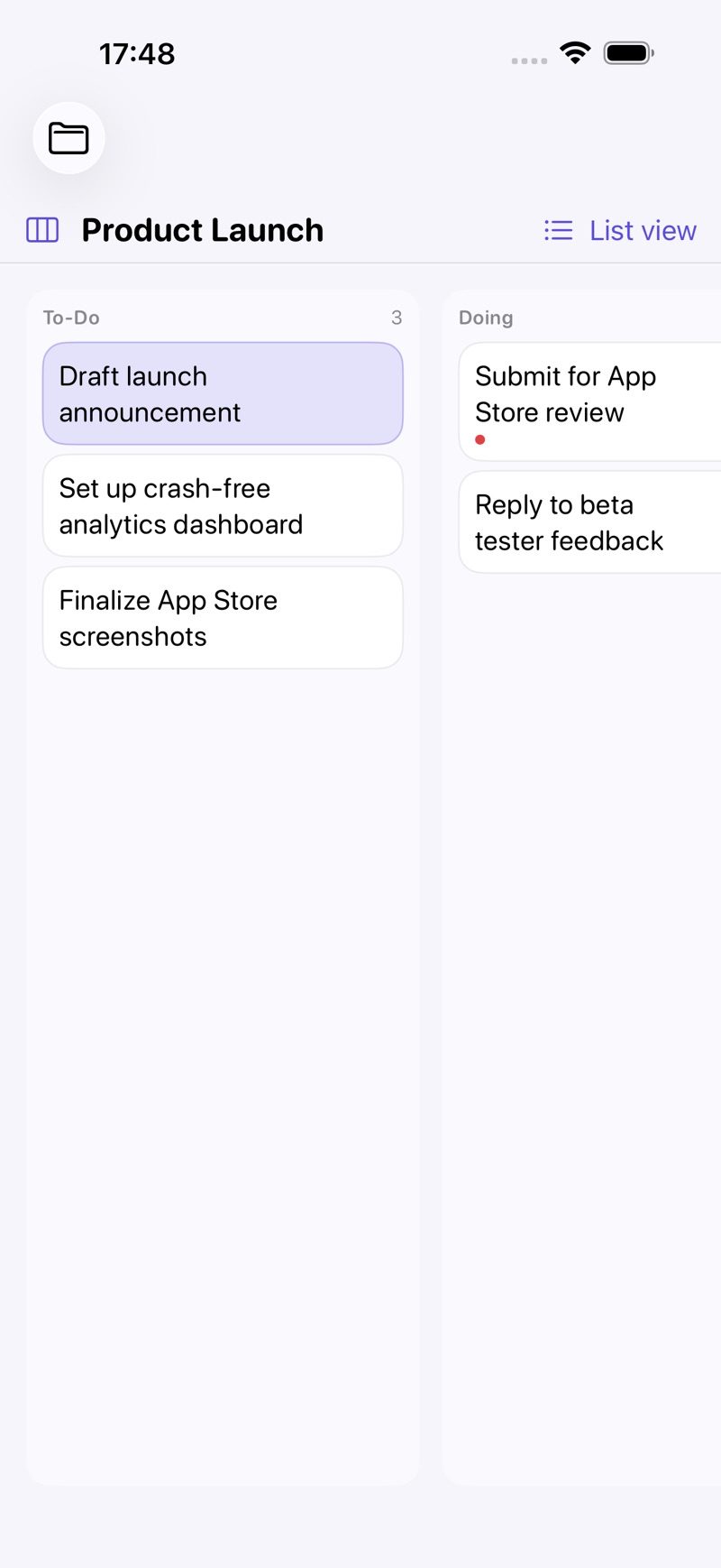Quipu for Vikunja screenshot