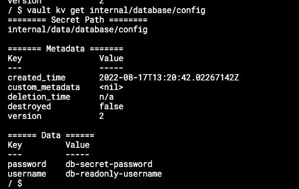 Create Secrets in Hashicorp Vault: Retrieving Secrets from the Vault