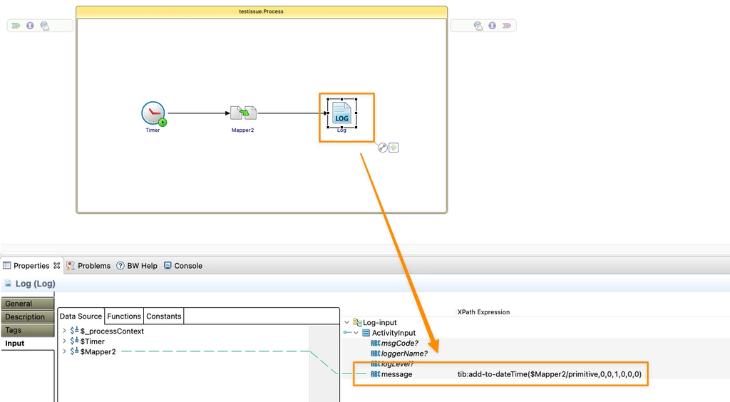Solución para la transformación fallida de entrada XSLT en BusinessWorks