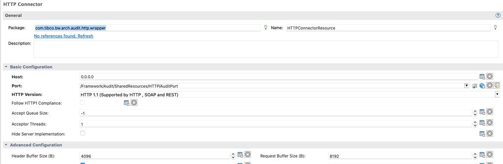 HTTP Shared Resources Connector in BW