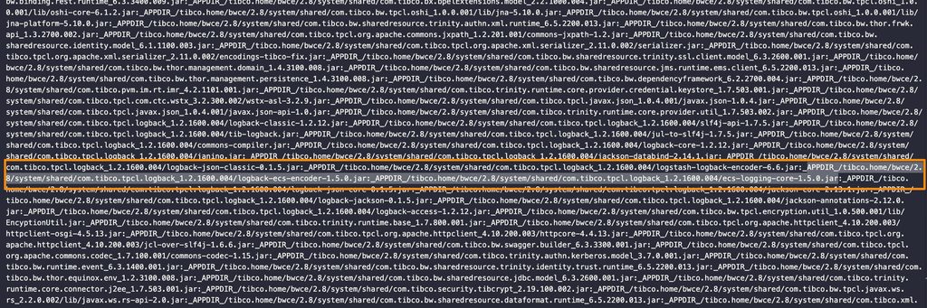 BW ECS Logging: cambio en bwappnode