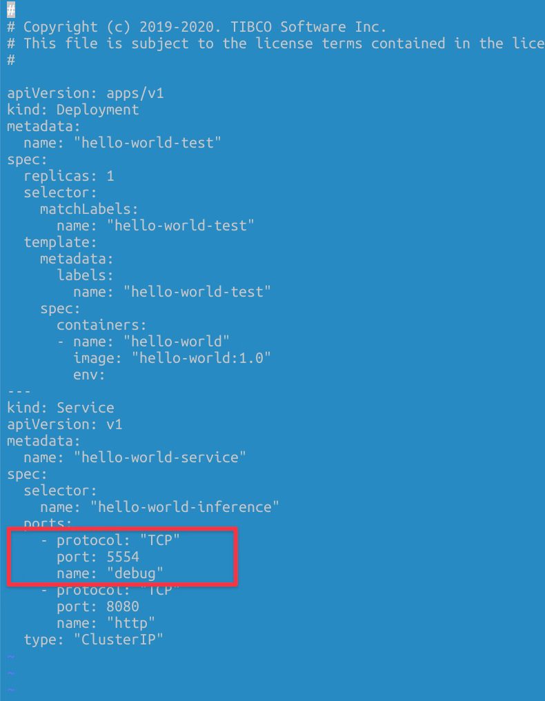 #TIBFAQS Habilitación de la depuración remota para la aplicación TIBCO BusinessWorks en Kubernetes